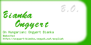 bianka ongyert business card